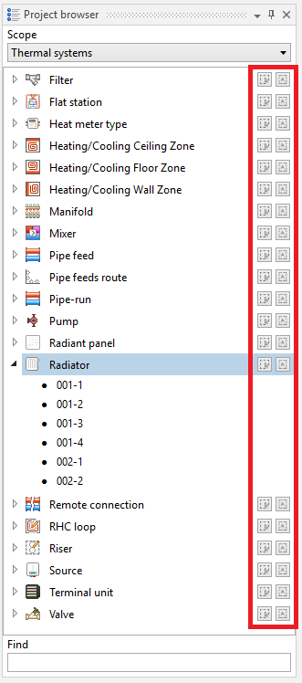 2. Selecting elements from project browser