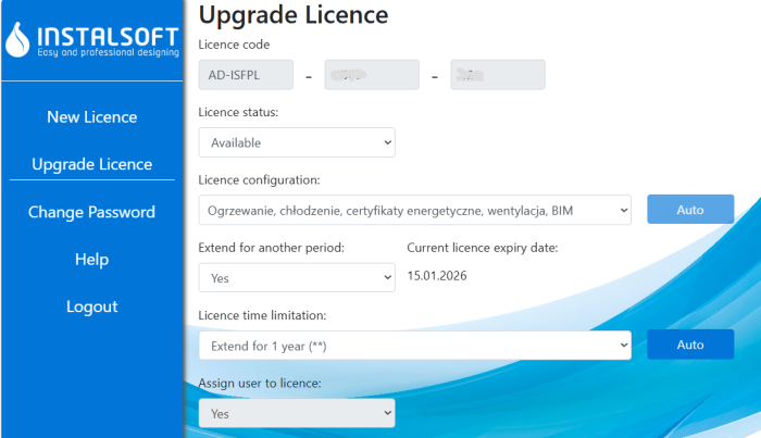2. Upgrade licencji