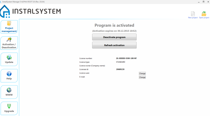 3. Program zaktywowany